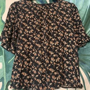 Floral American eagle top